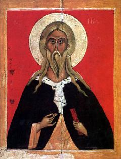 Пророк Илья. Новгород, XIV в. (Третьяковская галерея).